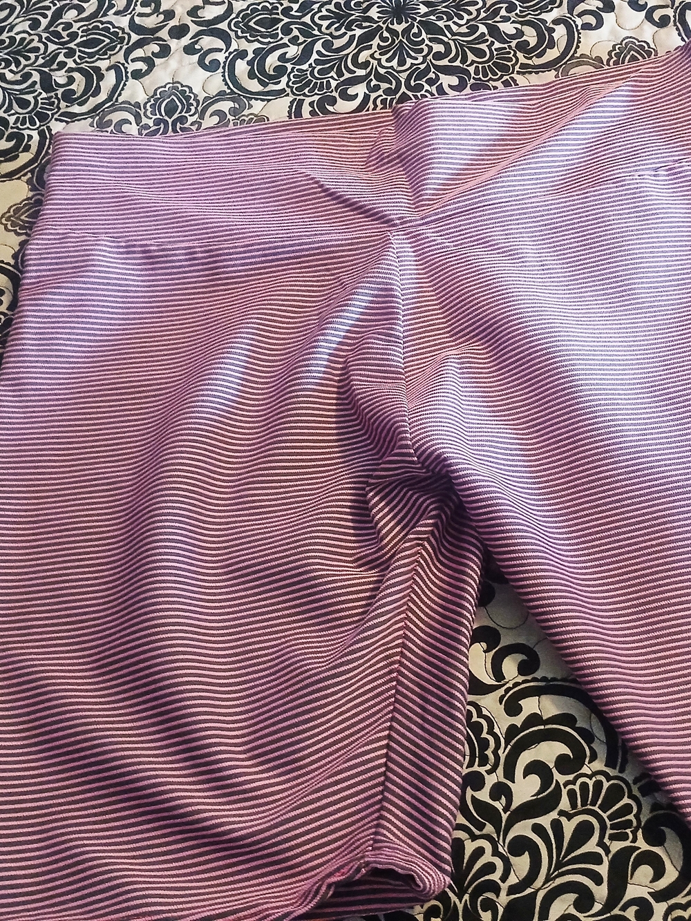 Purple Striped And Pink Women's Shorts - Classic A-Line Style